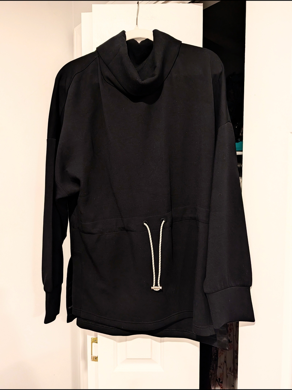 Varley Black Turtleneck Drawcord Pullover